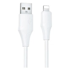 USB кабель Hoco X124 Bien Apple iPhone SE 2022, iPhone 14 Pro Max, iPhone 14 Plus, iPhone 14 Pro, iPhone 14, iPhone 13 Pro, iPhone 13 Mini, iPhone 13, iPhone 13 Pro Max, iPhone 12 Mini, iPhone 12 Pro Max, iPhone 12 Pro, Lightning, 1.0 м., Білий