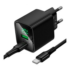 Сетевое зарядное устройство Hoco CS83A Excellent, с кабелем, Type-C, Черный