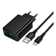 Сетевое зарядное устройство Hoco CS92A Leader, с кабелем, Type-C, Черный