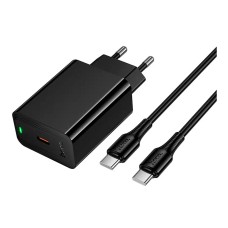 Сетевое зарядное устройство Hoco CS93A Leader, с кабелем, Type-C, Черный