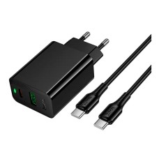 Сетевое зарядное устройство Hoco CS94A Leader, с кабелем, Type-C, Черный