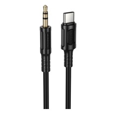 Кабель AUX Borofone BL25B Nice, Type-C, 1.0 м., 3.5 мм., Черный