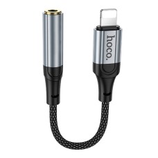 Кабель AUX Hoco LS36A Fresh Apple iPhone SE 2022, iPhone 14 Pro Max, iPhone 14 Plus, iPhone 14 Pro, iPhone 14, iPhone 13 Pro, iPhone 13 Mini, iPhone 13, iPhone 13 Pro Max, iPhone 12 Mini, iPhone 12 Pro Max, Lightning, 1.0 м., Серый