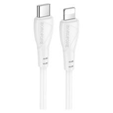 USB кабель Borofone BX121 Energy Apple iPhone SE 2022, iPhone 14 Pro Max, iPhone 14 Plus, iPhone 14 Pro, iPhone 14, iPhone 13 Pro, iPhone 13 Mini, iPhone 13, iPhone 13 Pro Max, iPhone 12 Mini, iPhone 12 Pro Max, Lightning, 1.0 м., Білий