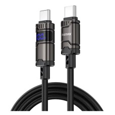 USB кабель Remax C01-AC66W, Type-C, 1.2 м., Чорний