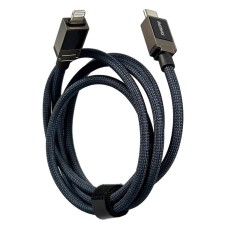 USB кабель Remax CB09 Rhythm Apple iPhone SE 2022, iPhone 14 Pro Max, iPhone 14 Plus, iPhone 14 Pro, iPhone 14, iPhone 13 Pro, iPhone 13 Mini, iPhone 13, iPhone 13 Pro Max, iPhone 12 Mini, iPhone 12 Pro Max, Lightning, 1.2 м., Чорний