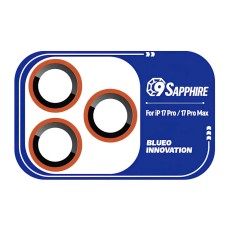 Захисне скло на камеру Apple iPhone 17 Pro, iPhone 17 Pro Max, Blueo Sapphire, Помаранчевий