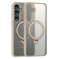 Чохол Samsung Galaxy S25, Epik Metal Buttons HQ Ring, Light Grey, MagSafe, Сірий