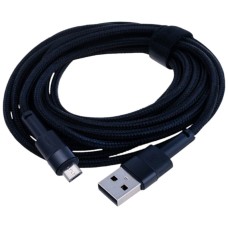 USB кабель Toocki, MicroUSB, 3.0 м., Чорний
