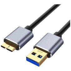 USB кабель YiChen Hard Disk, Micro-B, 2.0 м., Черный
