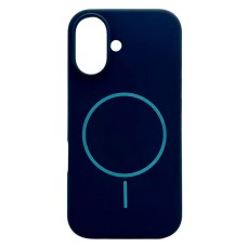 Чохол Apple iPhone 16, Air Beats, Dark Blue, MagSafe, Синій