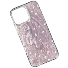 Чохол Apple iPhone 15 Pro, Nacre Print Desing, Pink Flowers, Малюнок