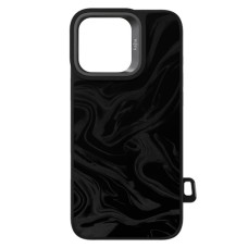 Чехол Apple iPhone 16 Pro Max, Kajsa Glamorous Fluid Art, MagSafe, Черный