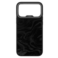 Чехол Apple iPhone 17 Air, Kajsa Glamorous Fluid Art, MagSafe, Черный