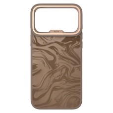 Чехол Apple iPhone 17 Air, Kajsa Glamorous Fluid Art, MagSafe, Desert Gold, Золотой