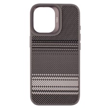 Чехол Apple iPhone 17, Kajsa Resort Gradient Stripe, MagSafe, Серый