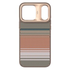 Чехол Apple iPhone 17 Pro, Kajsa Resort Gradient Stripe, MagSafe, Desert Gold, Золотой
