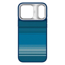 Чехол Apple iPhone 17 Pro Max, Kajsa Resort Gradient Stripe, MagSafe, Синий