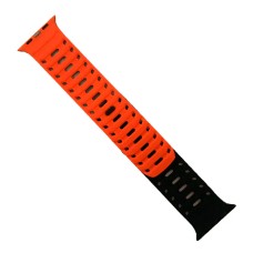 Ремінець Apple Watch 42, Watch 44, Mountain Armor, Black-Orange, Чорний