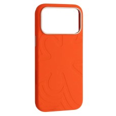 Чохол Apple iPhone 17 Pro, Flower Liquid, MagSafe, Помаранчевий