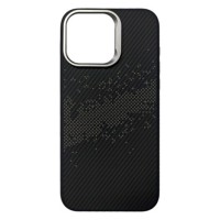 Чехол Apple iPhone 15 Pro, Carbonite, MagSafe, Серебряный