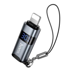 Переходник Hoco UA44 Apple iPhone SE 2022, iPhone 14 Pro Max, iPhone 14 Plus, iPhone 14 Pro, iPhone 14, iPhone 13 Pro, iPhone 13 Mini, iPhone 13, iPhone 13 Pro Max, iPhone 12 Mini, iPhone 12 Pro Max, iPhone 12 Pro, Type-C, Lightning, Серый