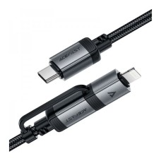 USB кабель AceFast C20-01, Type-C, 1.0 м., Черный
