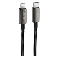 USB кабель AceFast C23-01 Apple iPhone SE 2022, iPhone 14 Pro Max, iPhone 14 Plus, iPhone 14 Pro, iPhone 14, iPhone 13 Pro, iPhone 13 Mini, iPhone 13, iPhone 13 Pro Max, iPhone 12 Mini, iPhone 12 Pro Max, Lightning, 1.0 м., Черный