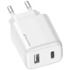 Сетевое зарядное устройство Grand-X Fast Charge CH-890, Белый