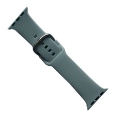 Ремінець Apple Watch 38, Watch 40, Silicone Metal Clasp, Light Grey, Сірий