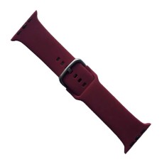 Ремінець Apple Watch 38, Watch 40, Silicone Metal Clasp, Marsala, Бордовий