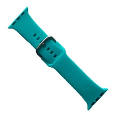 Ремінець Apple Watch 38, Watch 40, Silicone Metal Clasp, Teal Green, Зелений