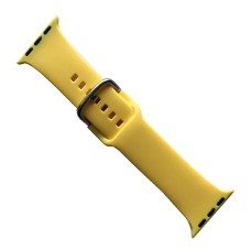 Ремінець Apple Watch 38, Watch 40, Silicone Metal Clasp, Жовтий