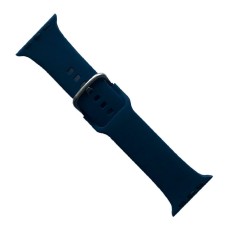 Ремінець Apple Watch 42, Watch 44, Silicone Metal Clasp, Midnight Blue, Синій
