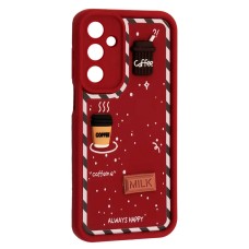 Чохол Samsung A175 Galaxy A17 4G, HAPPY Cookie, Marsala, Бордовий