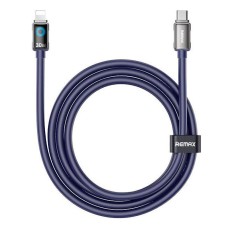 USB кабель Remax CB19 Illumine Apple iPhone SE 2022, iPhone 14 Pro Max, iPhone 14 Plus, iPhone 14 Pro, iPhone 14, iPhone 13 Pro, iPhone 13 Mini, iPhone 13, iPhone 13 Pro Max, iPhone 12 Mini, iPhone 12 Pro Max, Lightning, 1.2 м., Черный