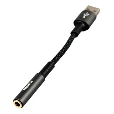 Переходник Remax CB08 Velocity, USB, 3.5 мм., Черный