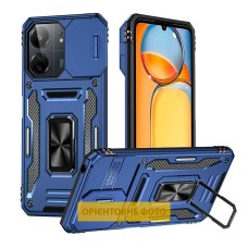 Чохол Xiaomi Redmi 15, Epik Camshield Army Ring, Navy, Синій