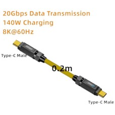 USB кабель, Type-C, 0.2 м.