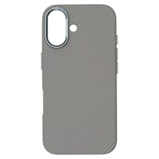 Чохол Apple iPhone 16, D-Glory Ultra Slim, Silver Carbon, MagSafe, Срібний