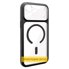 Чохол Apple iPhone 12, GETMAN Moon Clear, MagSafe, Чорний
