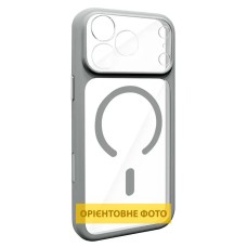 Чохол Apple iPhone 13, GETMAN Moon Clear, MagSafe, Сірий