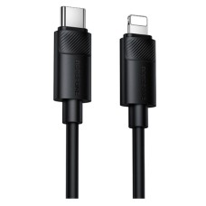 USB кабель Borofone BX123 Leya Apple iPhone SE 2022, iPhone 14 Pro Max, iPhone 14 Plus, iPhone 14 Pro, iPhone 14, iPhone 13 Pro, iPhone 13 Mini, iPhone 13, iPhone 13 Pro Max, iPhone 12 Mini, iPhone 12 Pro Max, Lightning, 1.0 м., Чорний