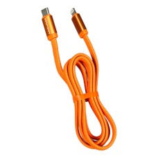 USB кабель WUW X242 Apple iPhone SE 2022, iPhone 14 Pro Max, iPhone 14 Plus, iPhone 14 Pro, iPhone 14, iPhone 13 Pro, iPhone 13 Mini, iPhone 13, iPhone 13 Pro Max, iPhone 12 Mini, iPhone 12 Pro Max, Lightning, 1.0 м., Помаранчевий