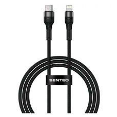 USB кабель SENTEO ST-01 Montes Apple iPhone SE 2022, iPhone 14 Pro Max, iPhone 14 Plus, iPhone 14 Pro, iPhone 14, iPhone 13 Pro, iPhone 13 Mini, iPhone 13, iPhone 13 Pro Max, iPhone 12 Mini, iPhone 12 Pro Max, Lightning, 2.0 м., Чорний