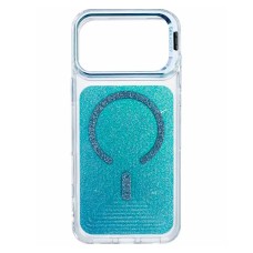 Чехол Apple iPhone 15 Pro Max, Epik Jewel Sparkle, MagSafe, Aqua Blue, Голубой