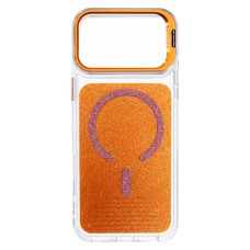 Чехол Apple iPhone 15 Pro Max, Epik Jewel Sparkle, MagSafe, Orange Sparkle, Оранжевый