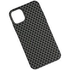 Чехол Apple iPhone 16, Elite Carbon Matte Box, MagSafe, Dark Grey Herringbone, Рисунок