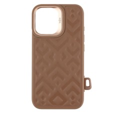 Чехол Apple iPhone 17, Kajsa Briquette Rhombus, Desert Gold, Золотой