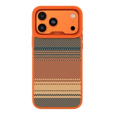 Чехол Apple iPhone 17 Pro Max, Kajsa Resort Gradient Stripe, MagSafe, Оранжевый